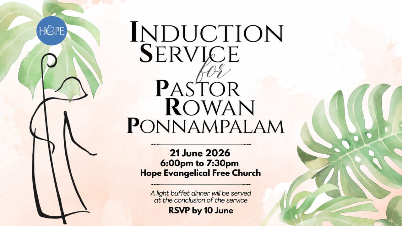 Induction Service for Pastor Rowan Ponnampalam
