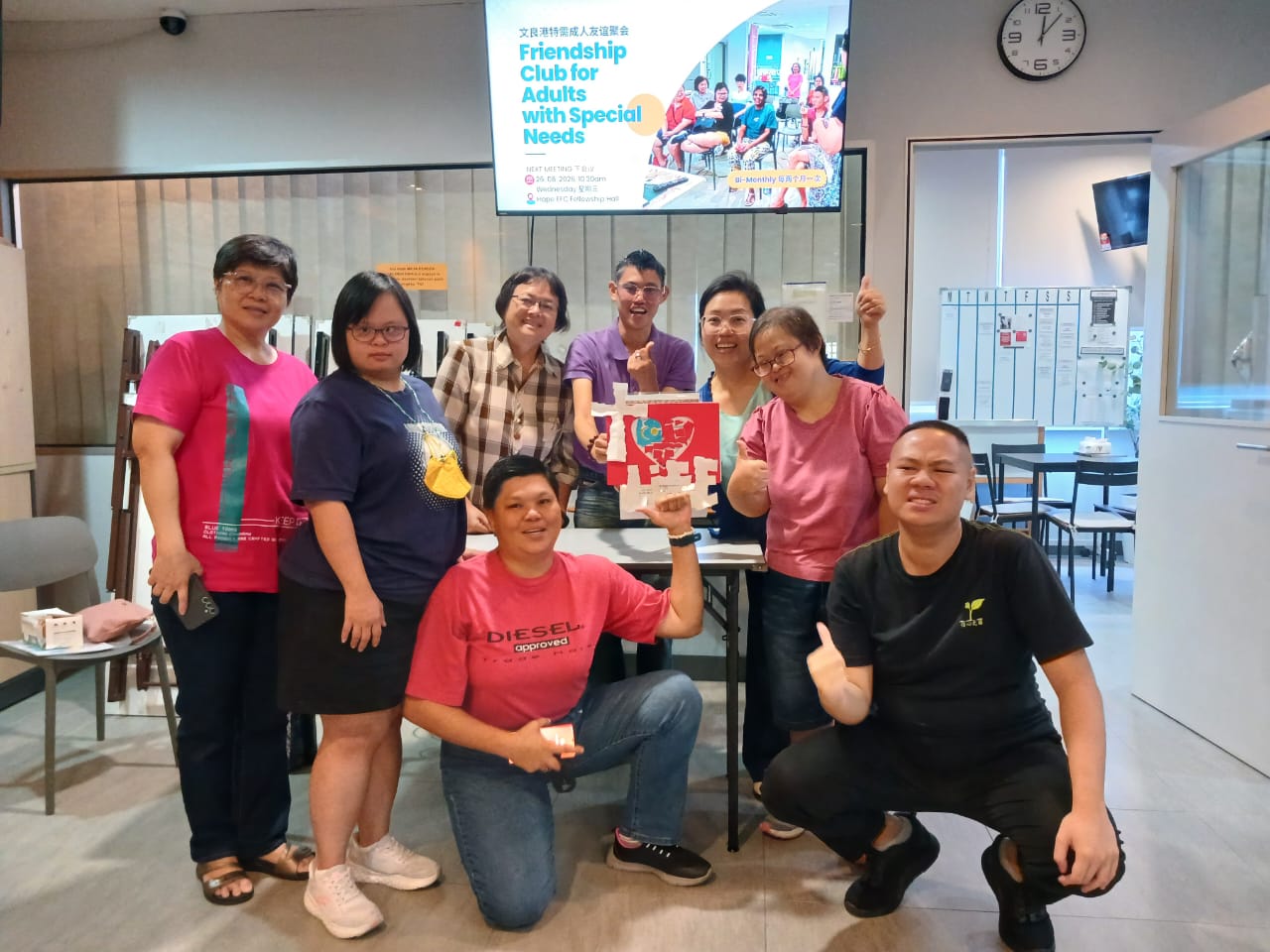 Friendship Club members together at Hope EFC